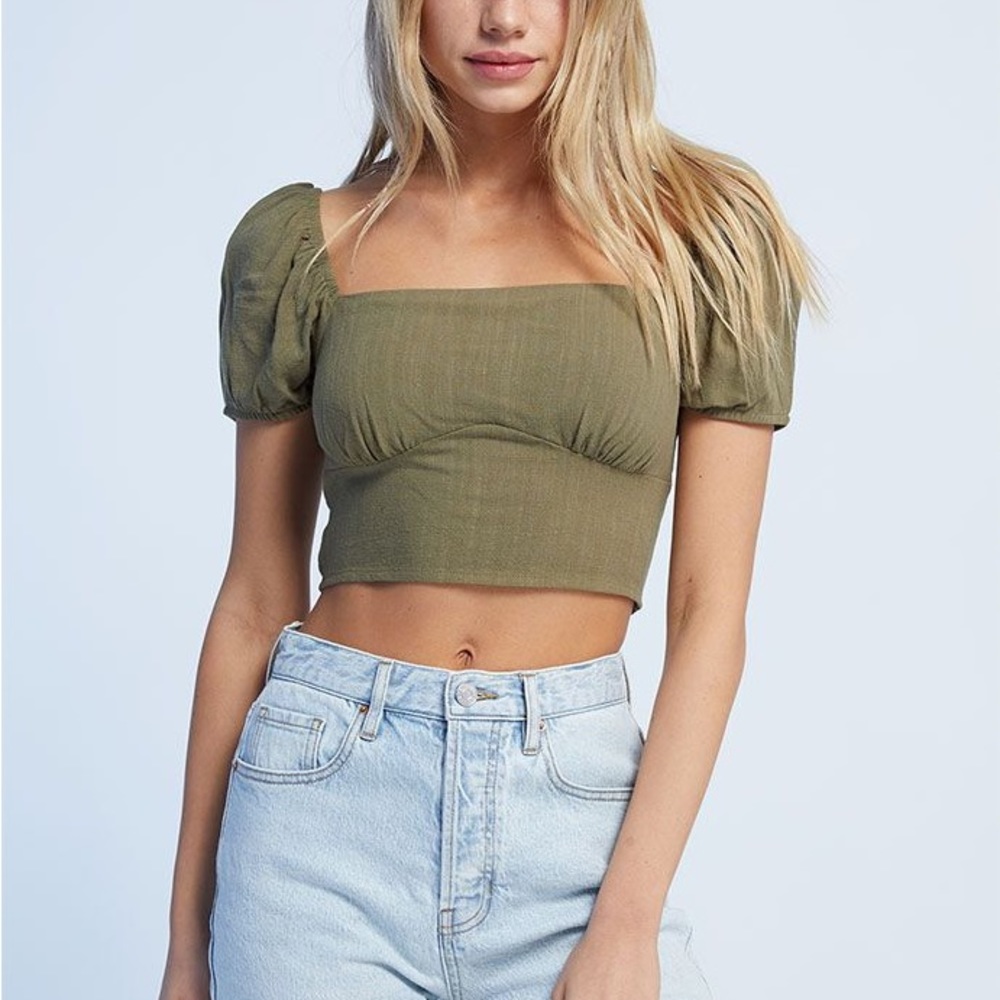 La hearts cropped top size medium